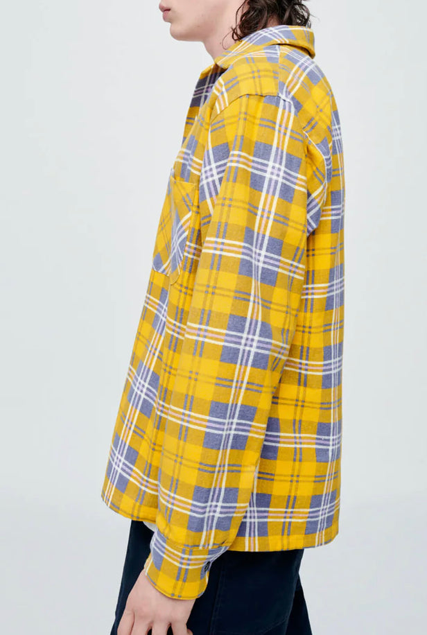 50s Plaid Straight Bottom Shirt