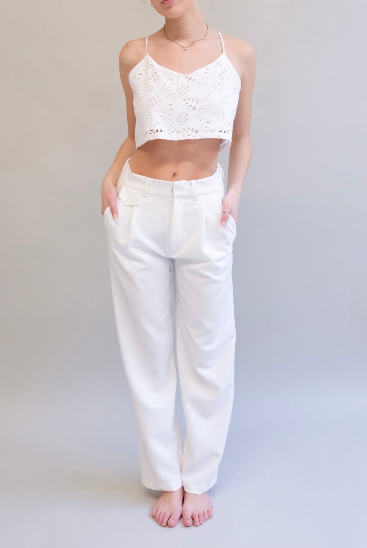 White Amanda Pants