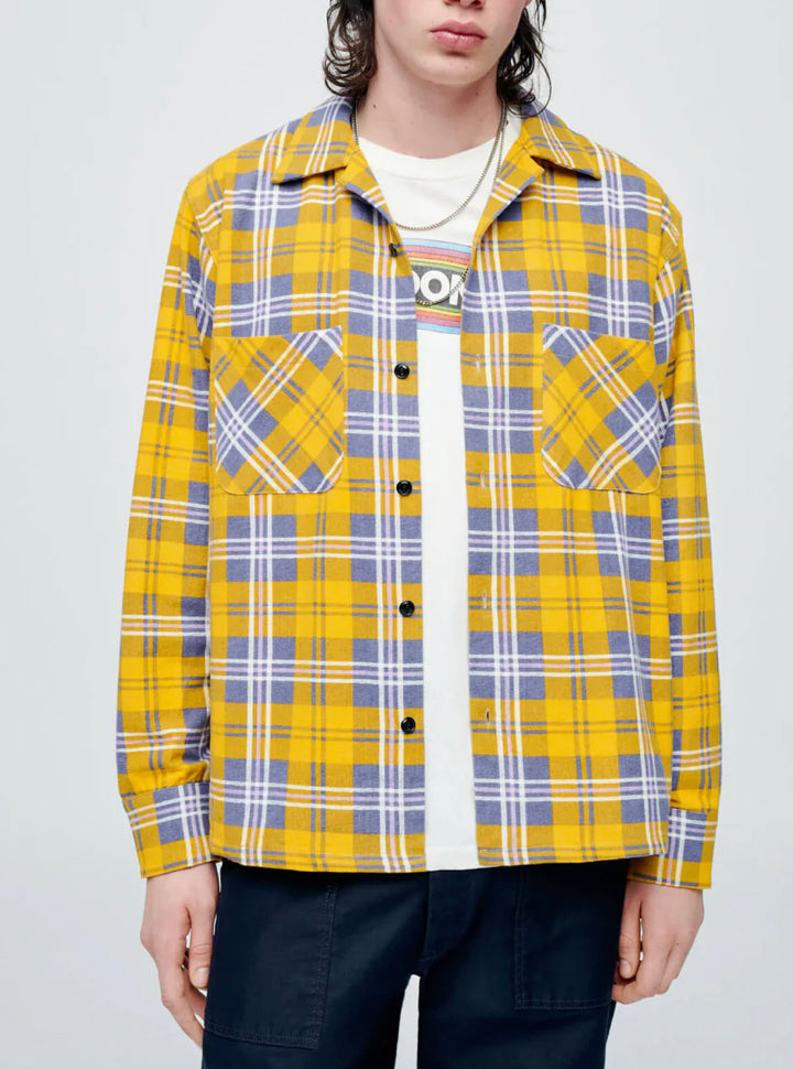 50s Plaid Straight Bottom Shirt
