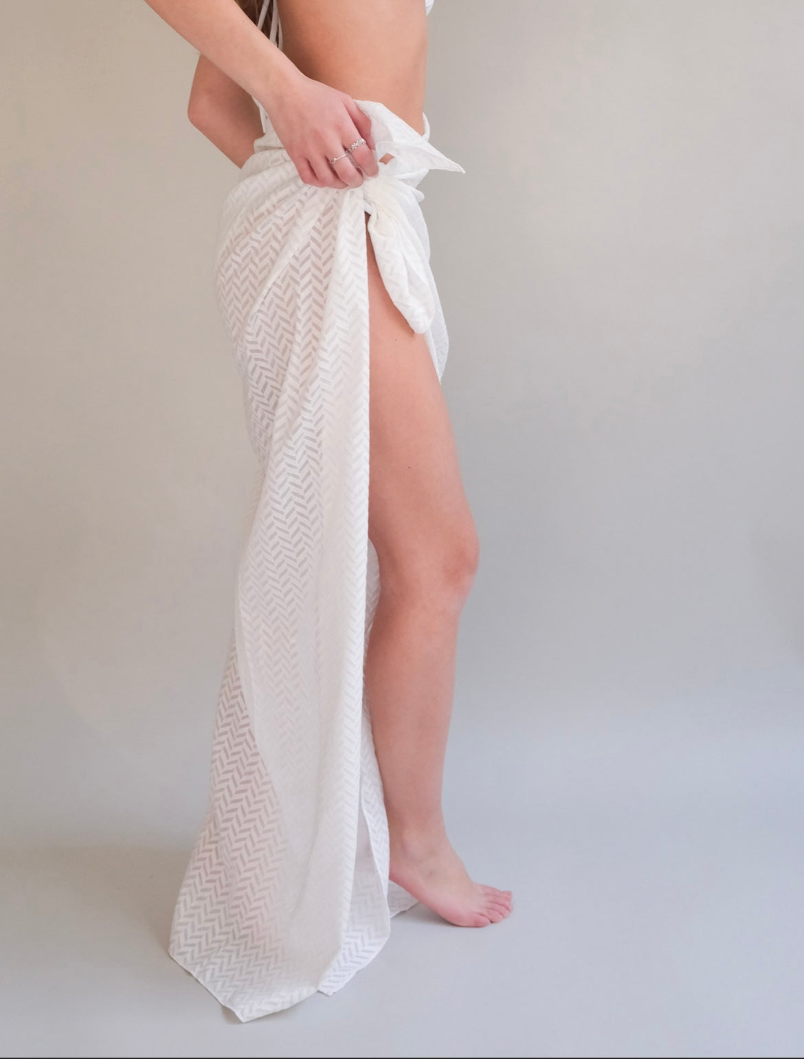 White Zig Zag Sarong