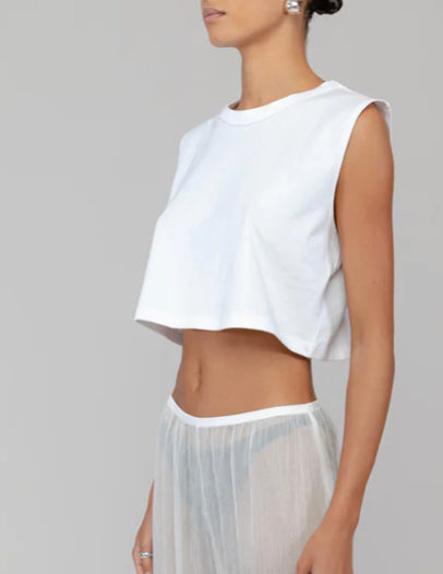 Leset Boxy Sleeveless Crewneck