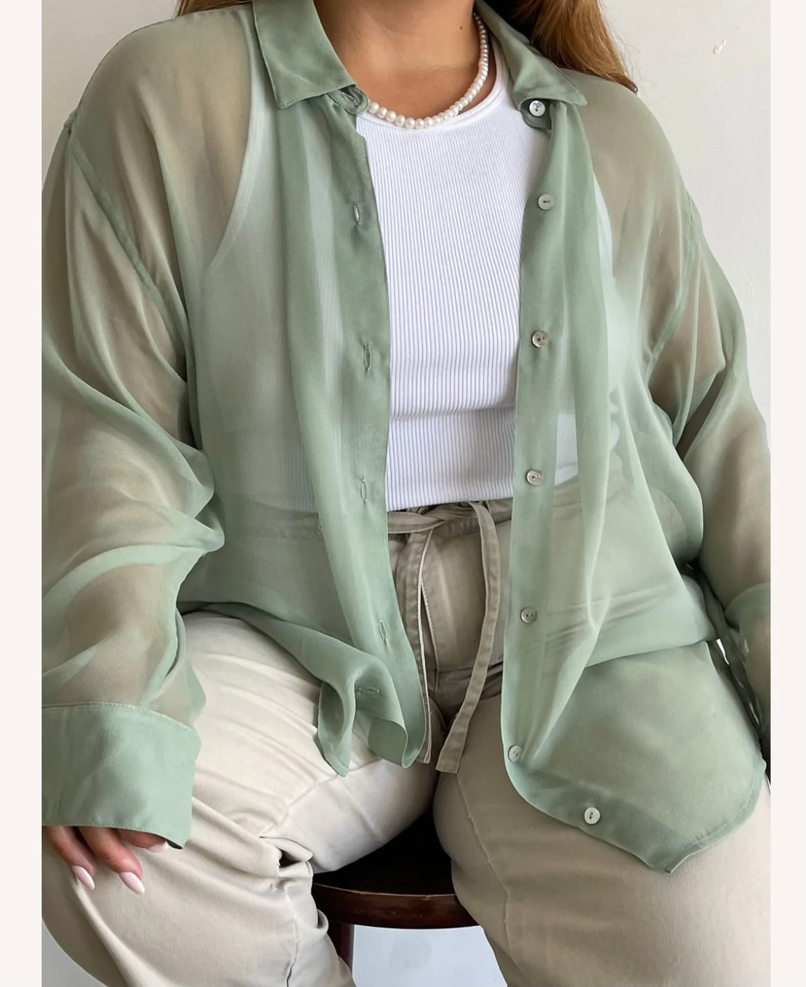 Mesh Button Down