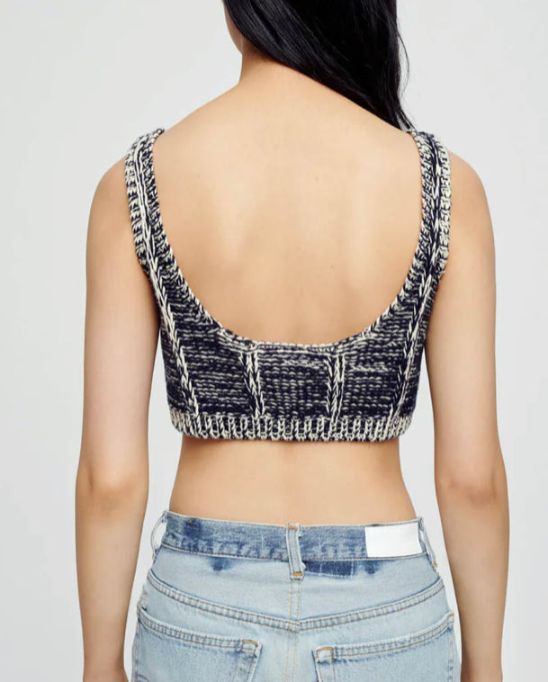 Button Front Bra Top