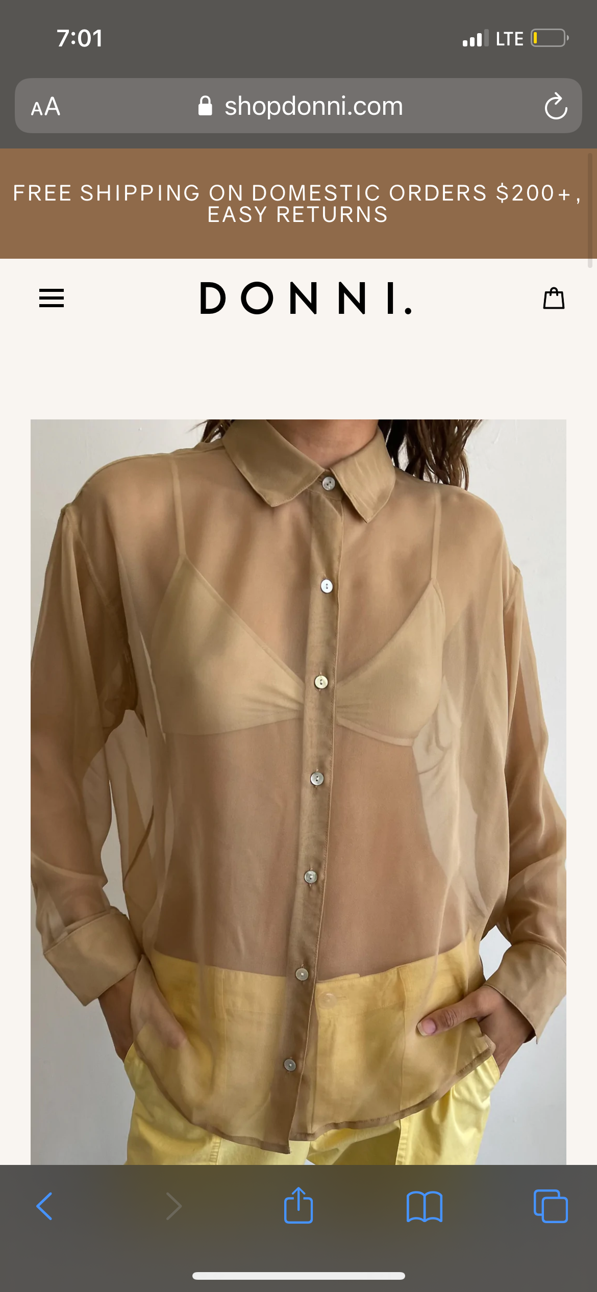 Mesh Button Down