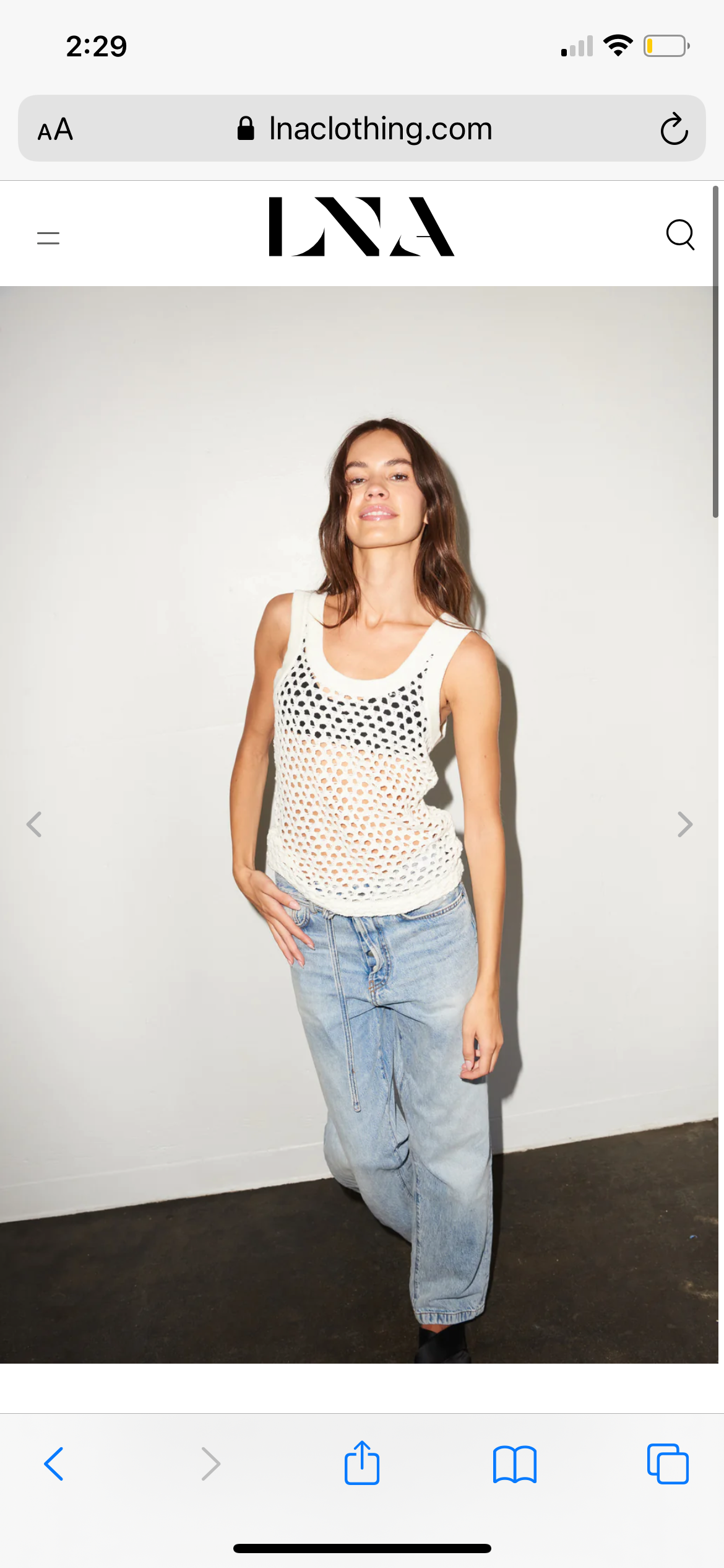 Lna Sea Open Knit Sweater Tank