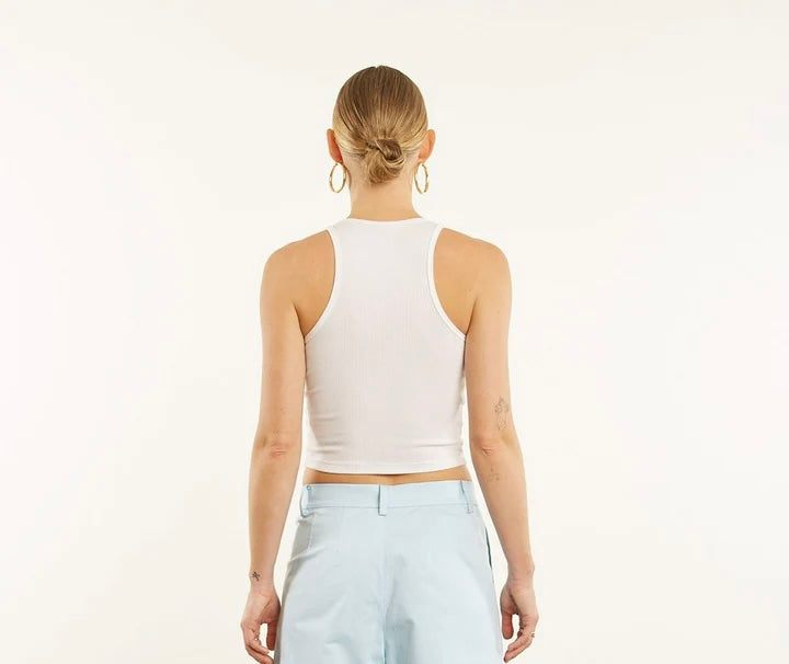 Sprwmn Cropped Tank White
