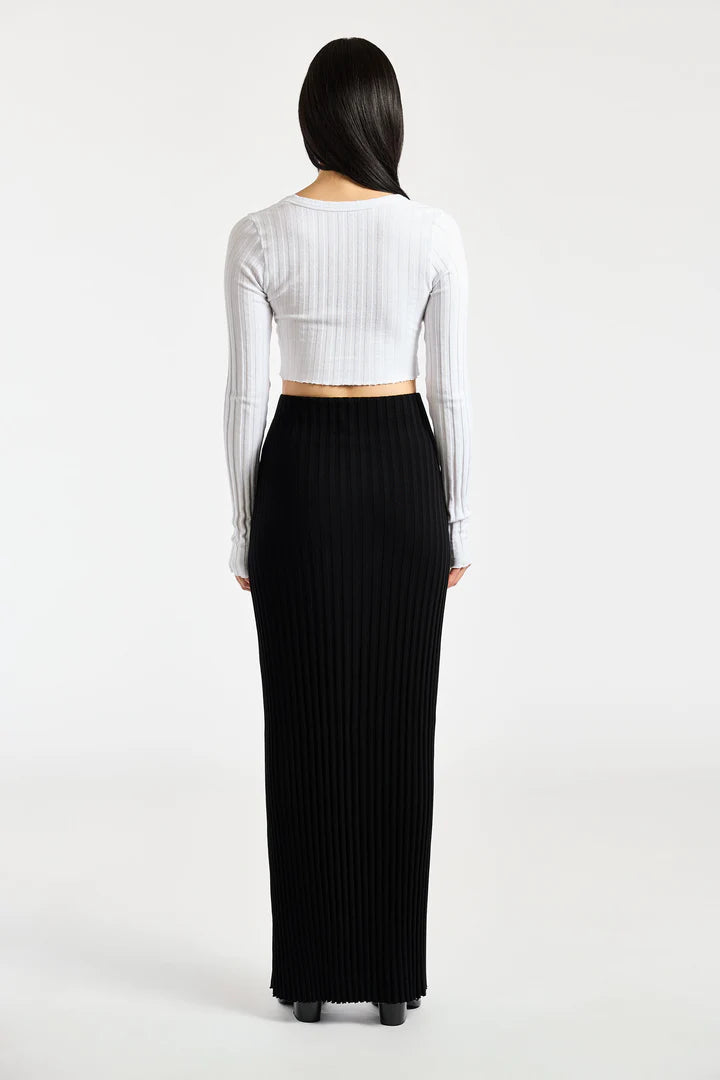 Capri Crop Long Sleeve White