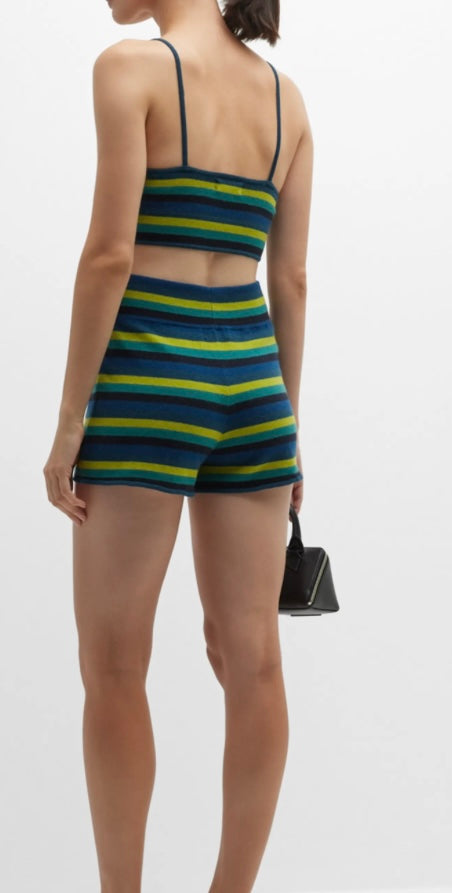 Wool Cashmere striped shorts
