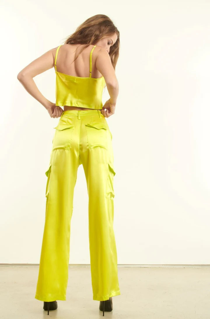 SPRWMN Silk Baggy Low Rise Cargo Pant