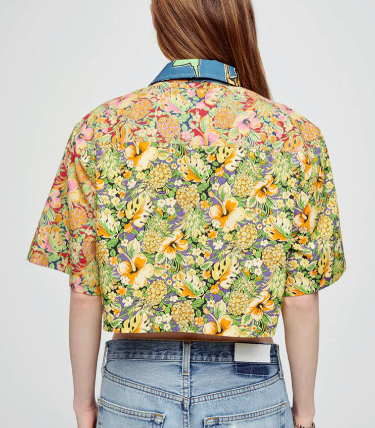 Redone Overside Crop Shirt