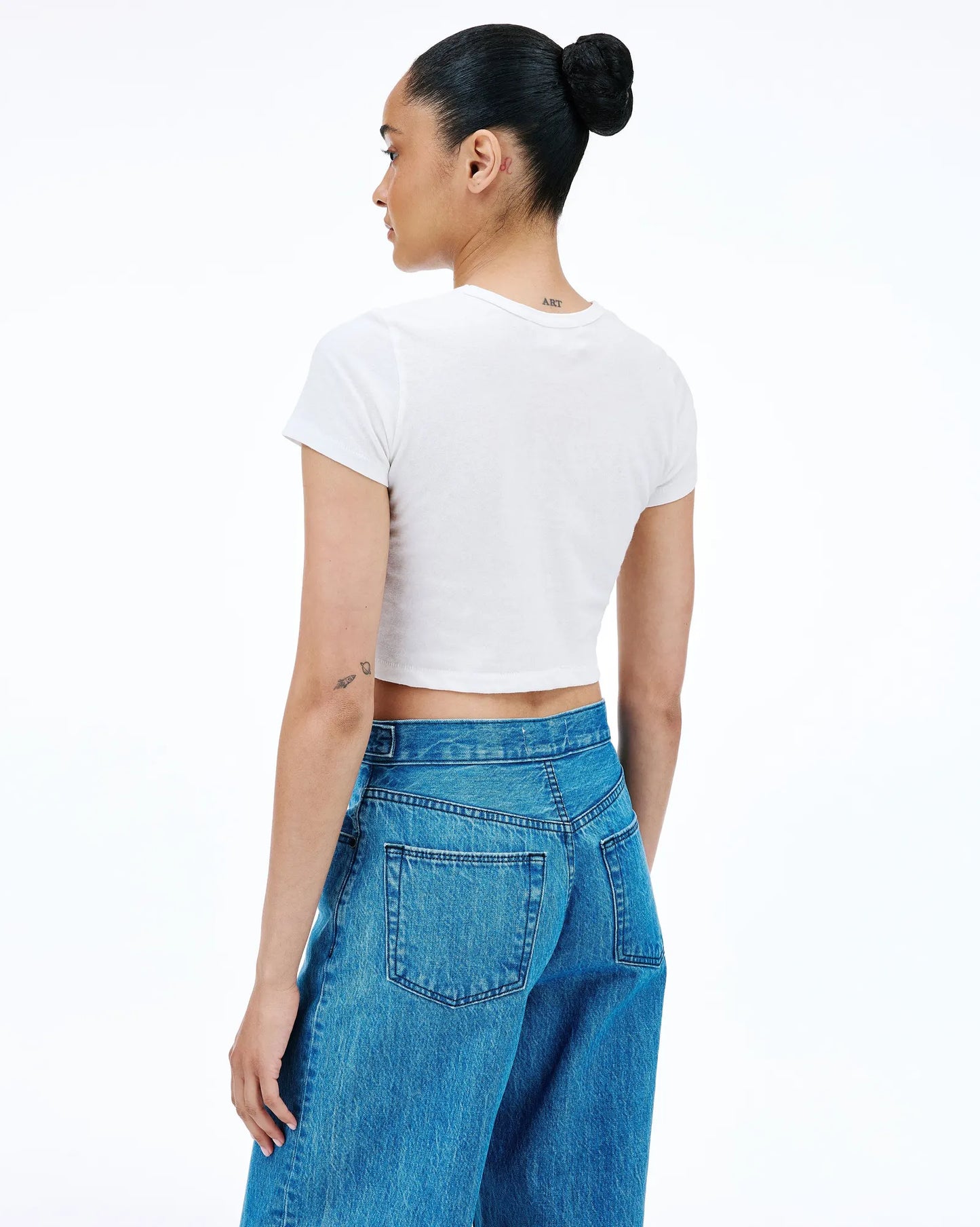 Crop Baby Tee in Natural White