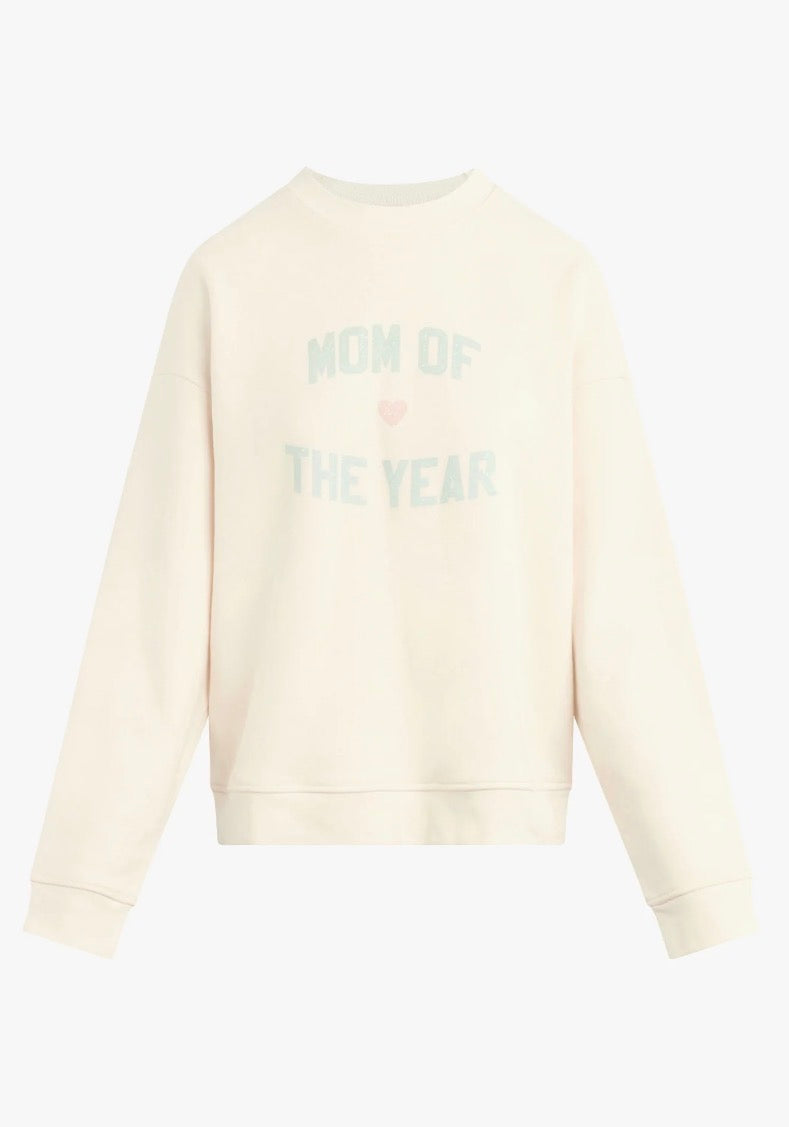 The Mom of The Year Sweatshirt in Gardenia/Light Sage