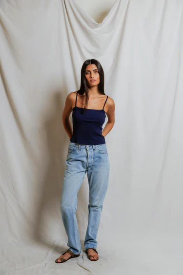 Lucille Structured Cami in Navy