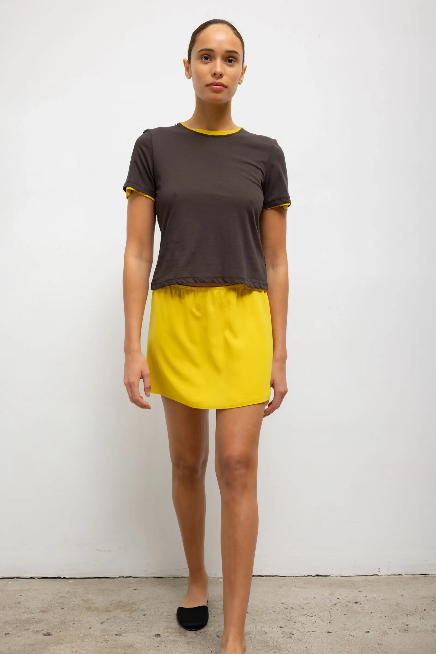 Milo Crop Tee in Hickory