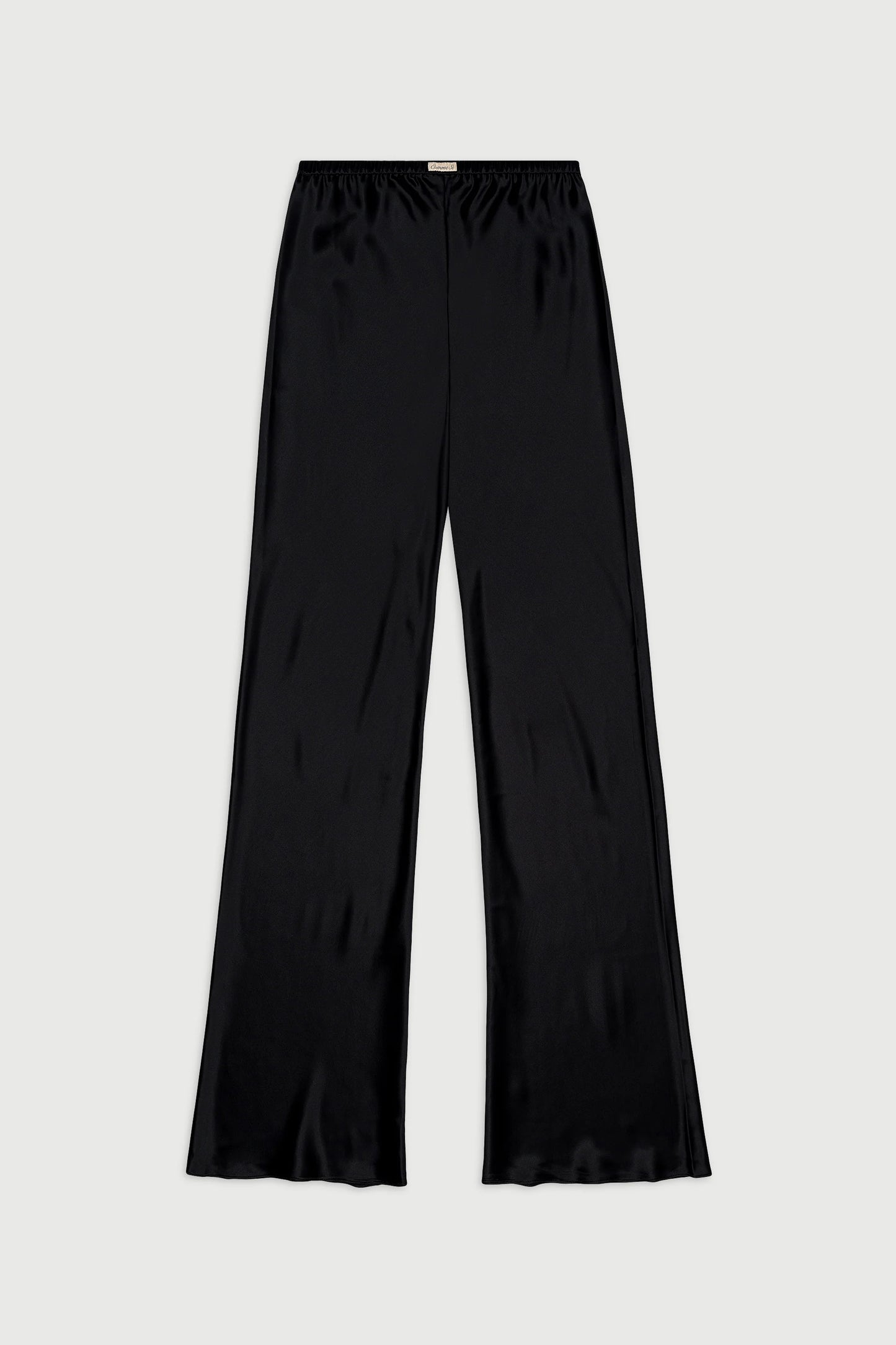 Silk Bias Pant in Black
