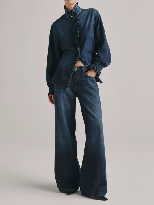 Alex Baggy Wide Leg in Fall Blues Aura