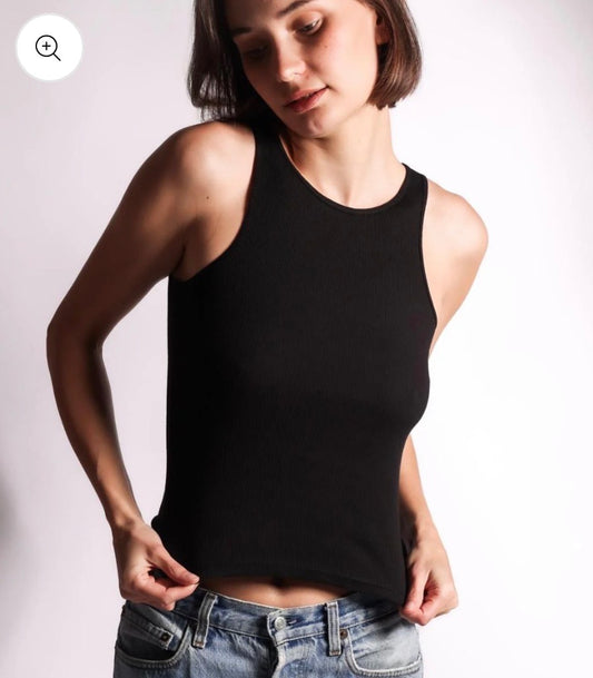 Basic Long Tank in Black