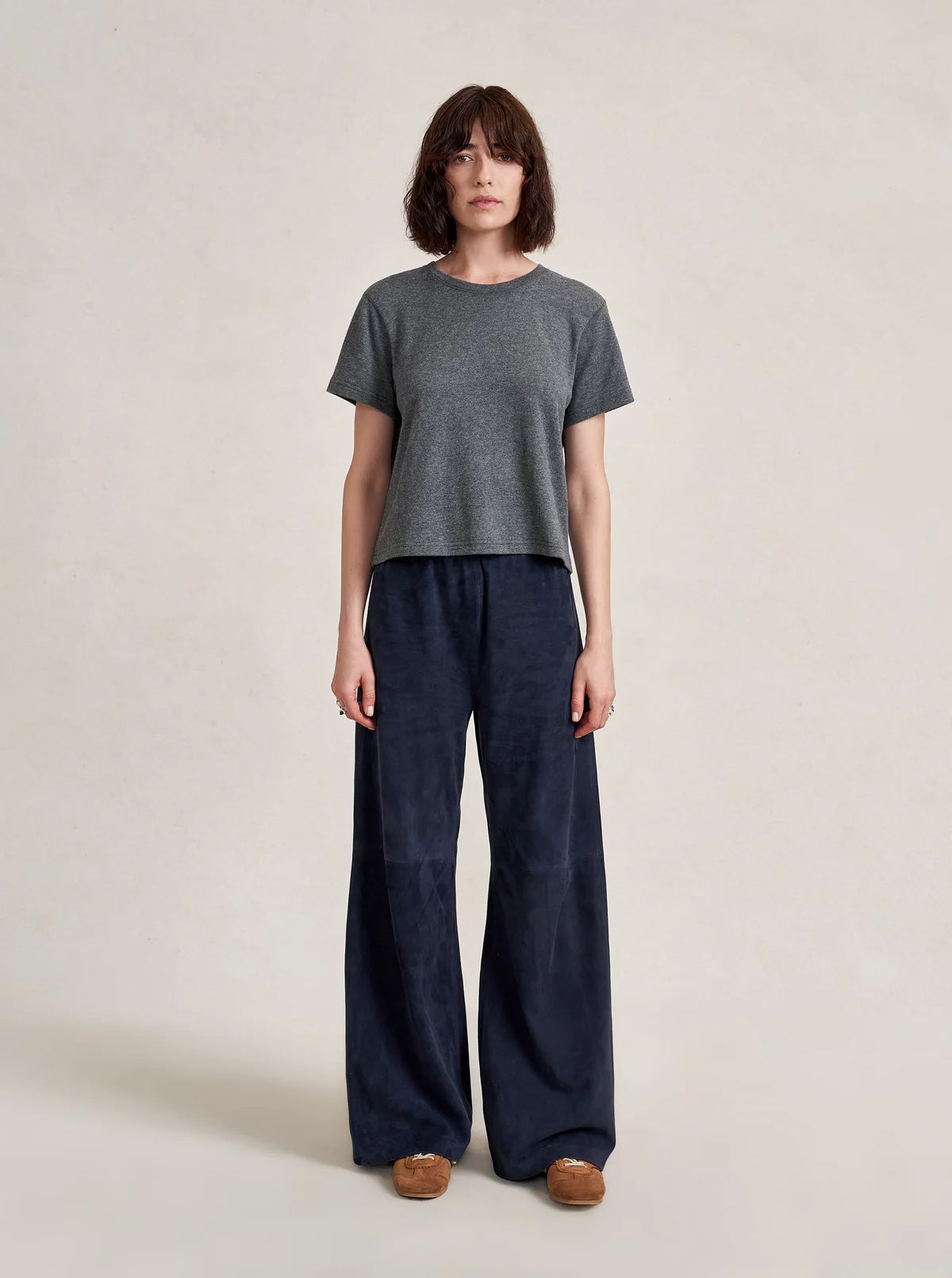 Suede Colby Pant in Navy