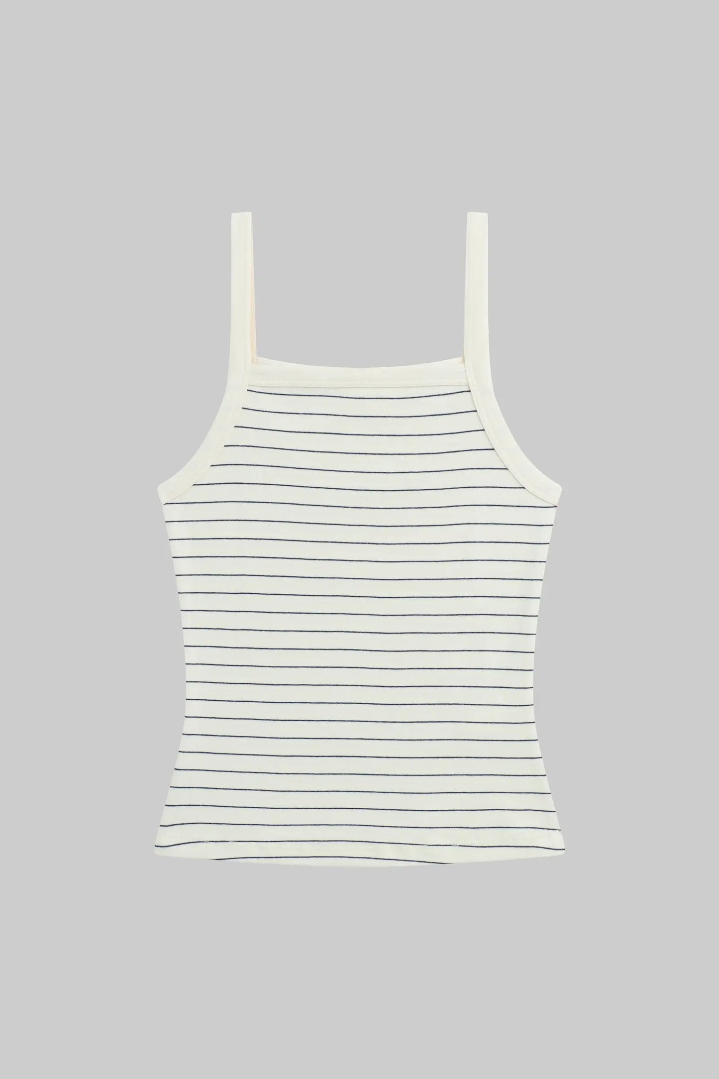 Nando Stripe Square Neck Tank in Natural/Midnight Stripe