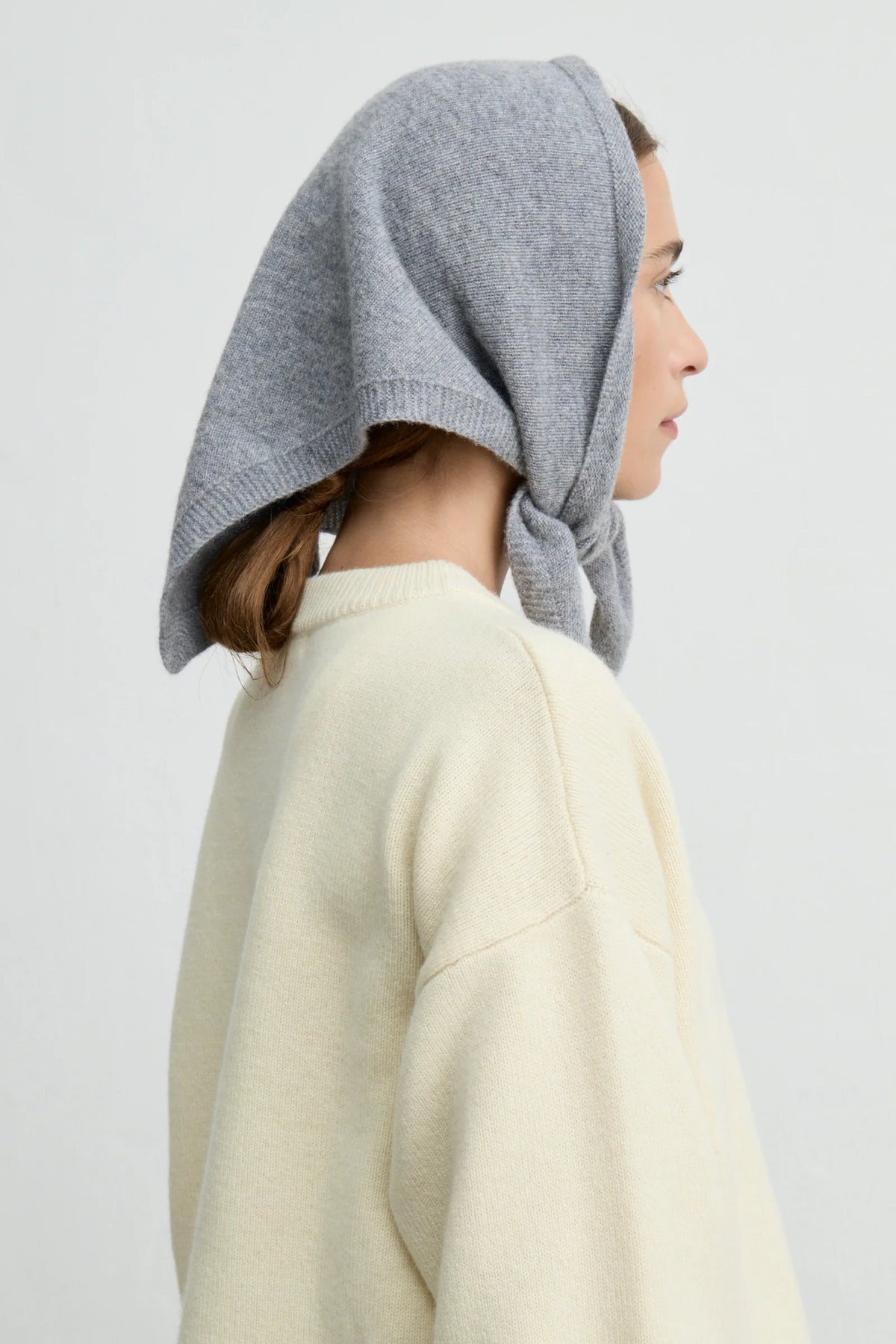 Triangle Neck Scarf in Grey