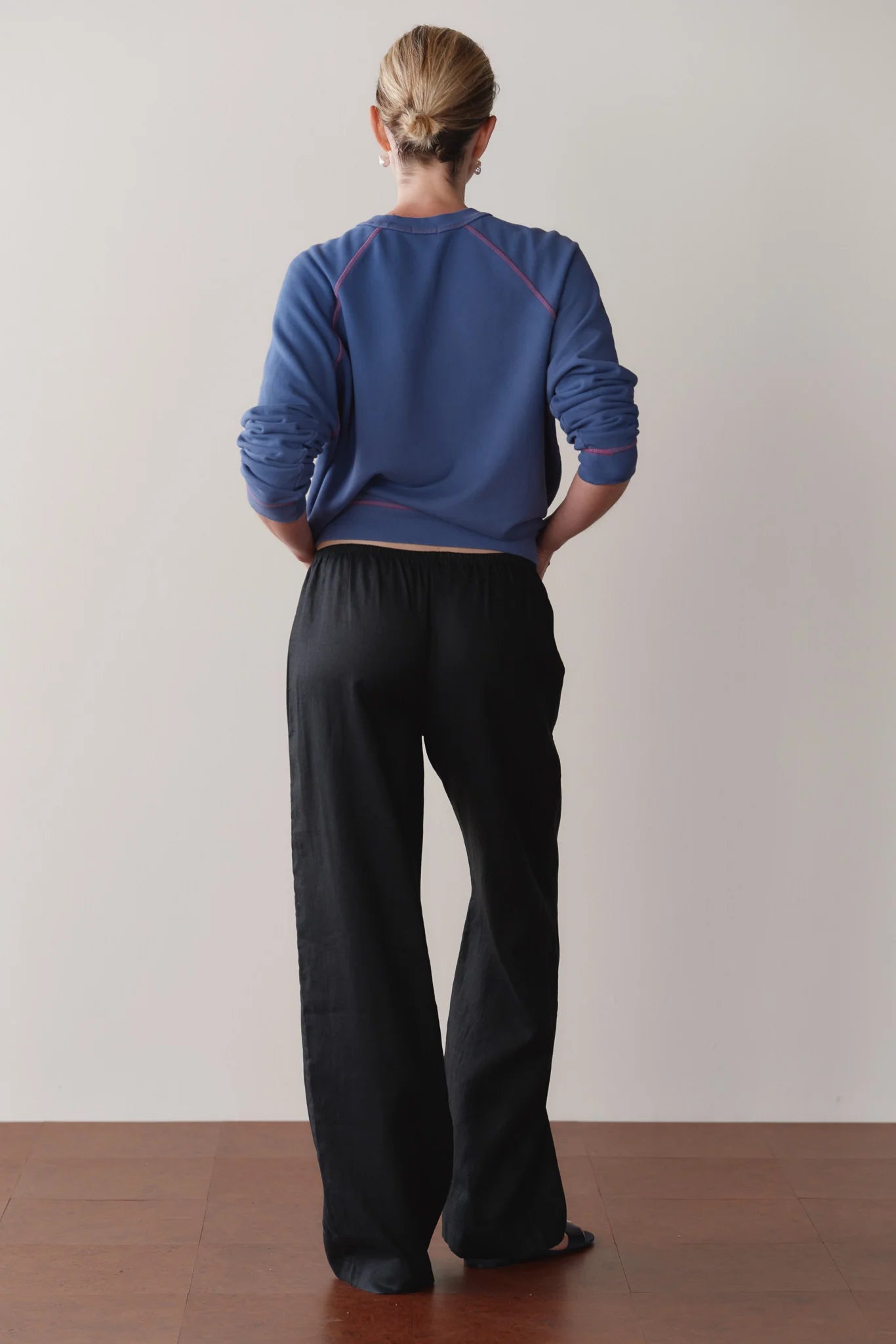 The Linen Simple Pant in Jet
