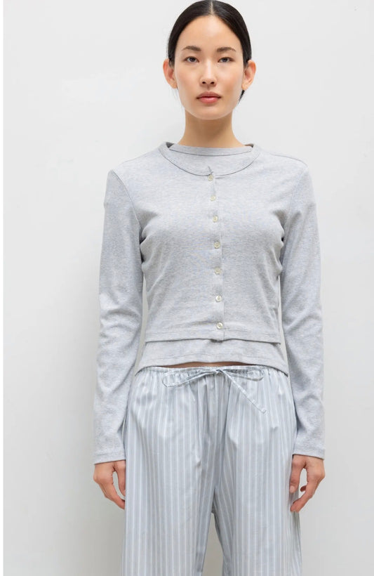 Nando Cardigan in Light Grey Melange