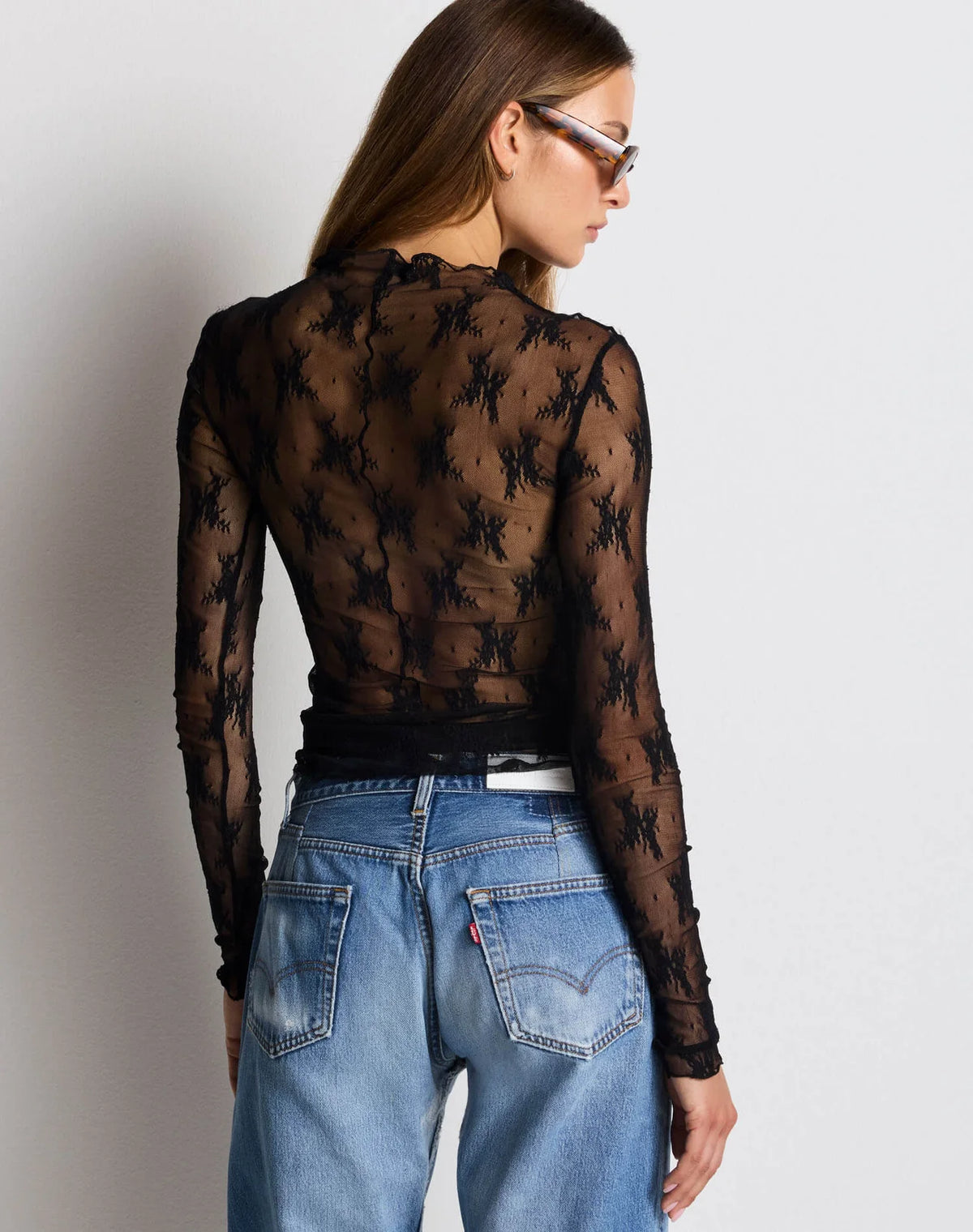 Rhythm Lace Long Sleeve in Black