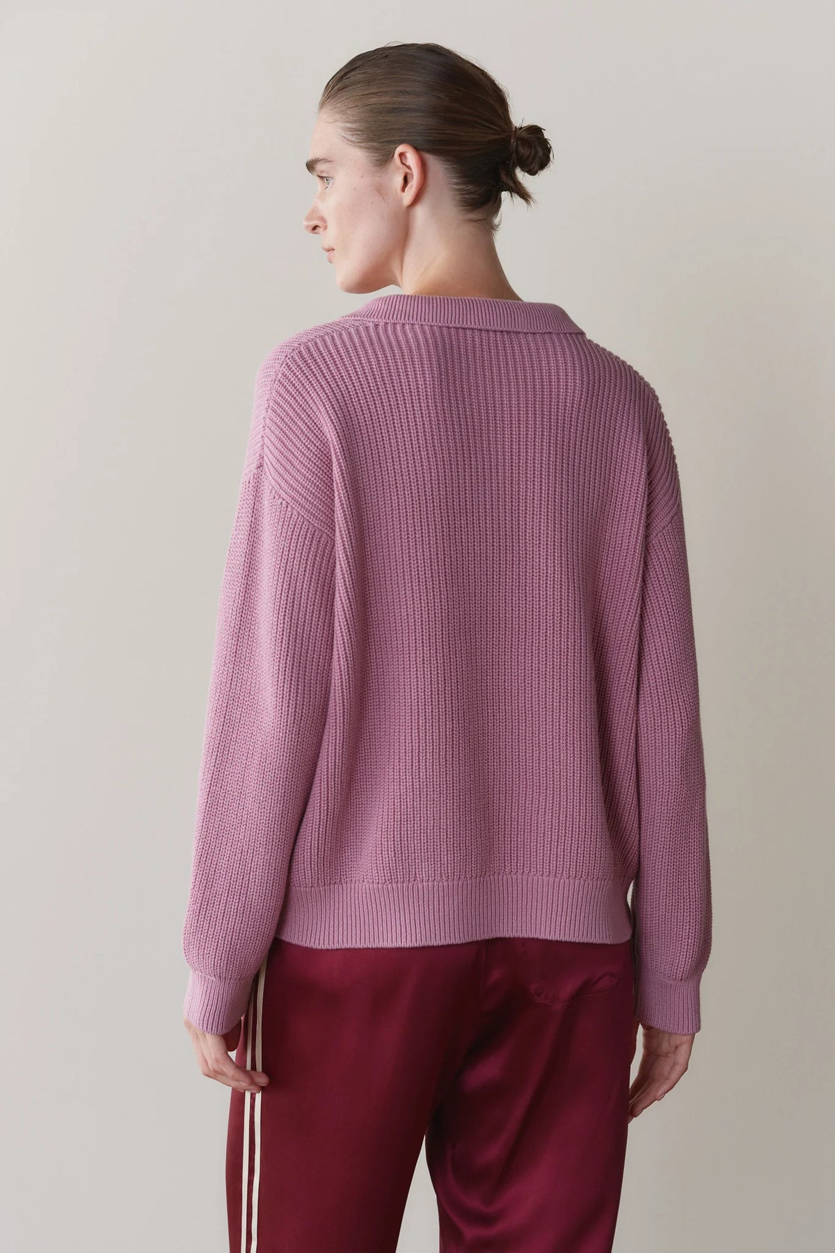 The Heavy Cotton Knit Polo in Roz