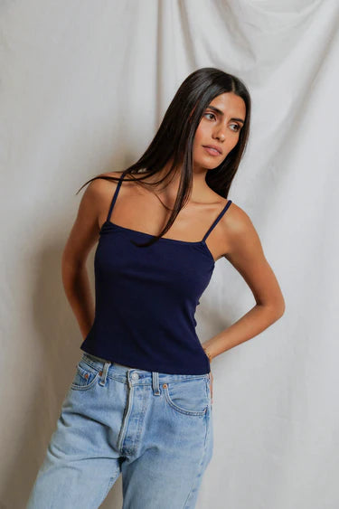 Lucille Structured Cami in Navy