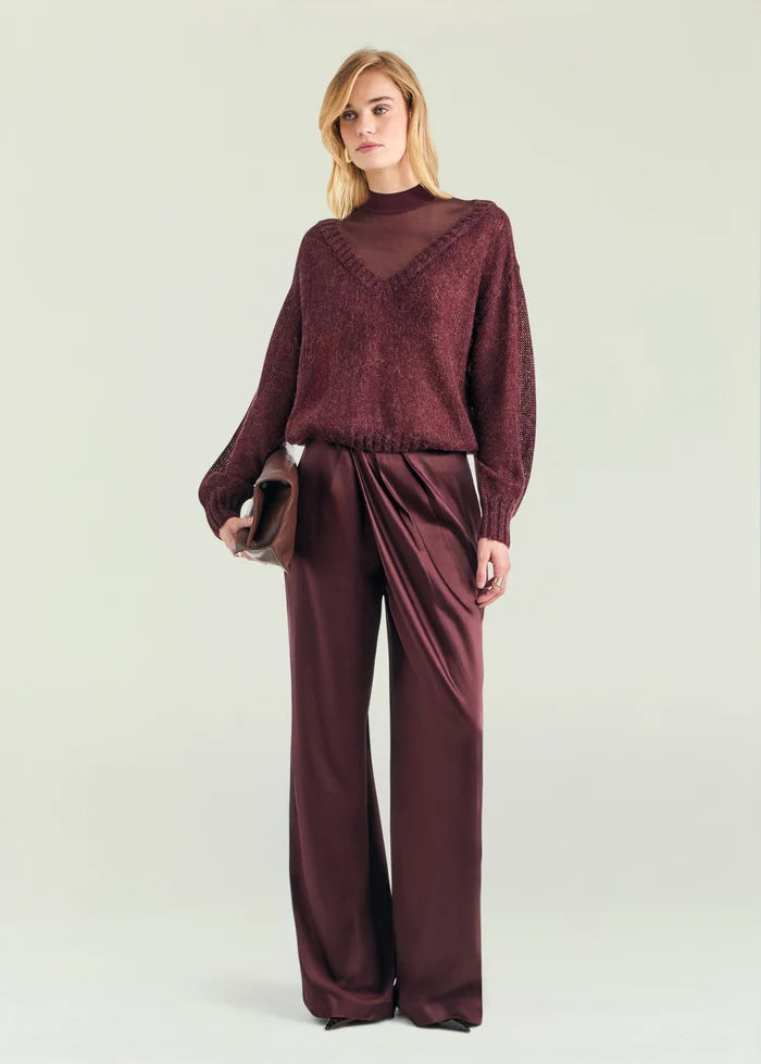 Camryn Pant in Bordeaux