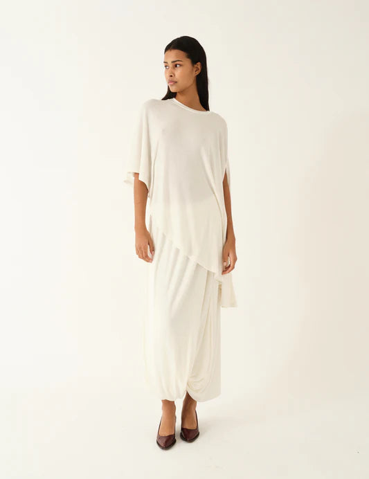 Breanna Asymmetric Top in Ecru