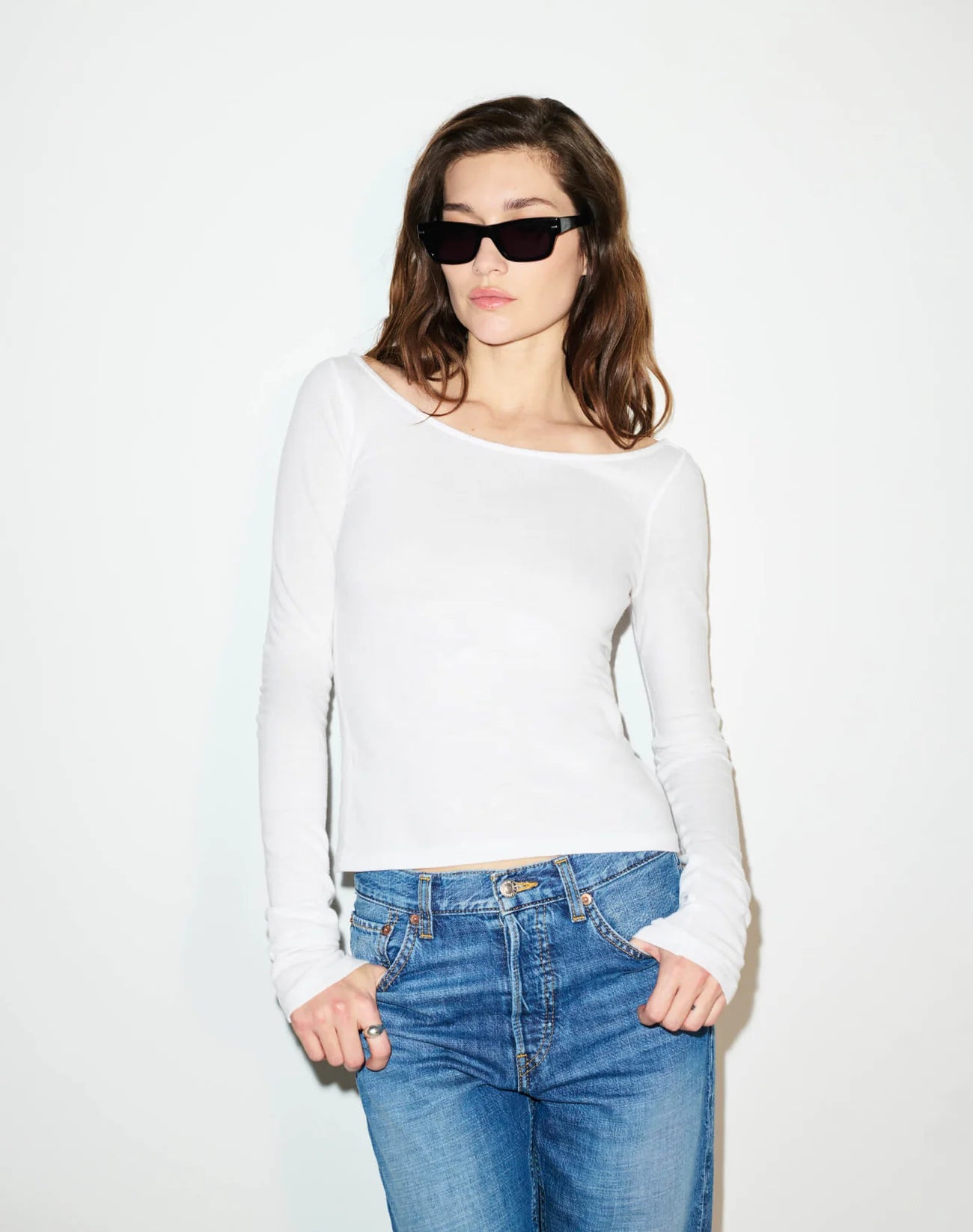 Monroe Tee in Optic White