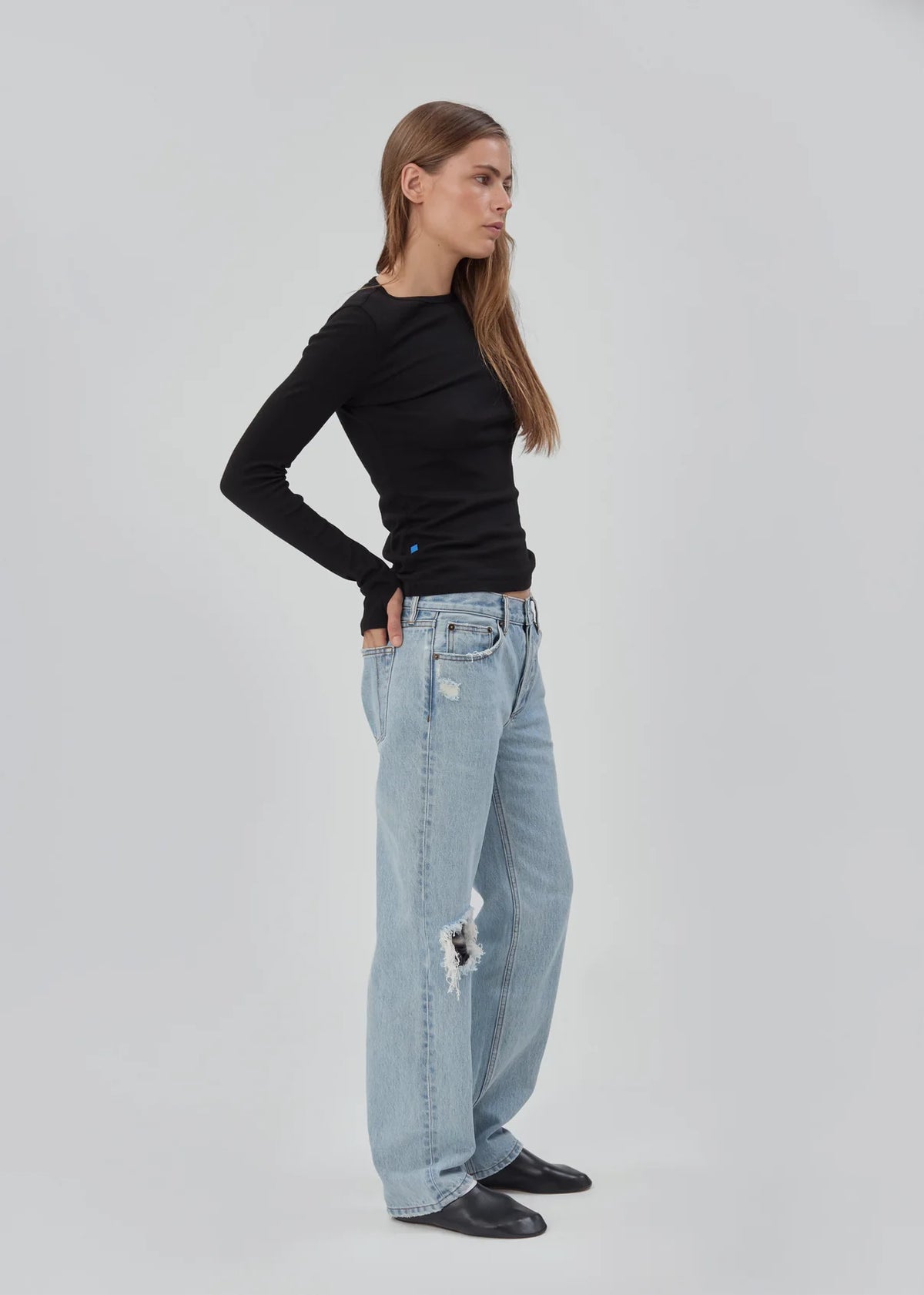 Life Jean in Blue Patched