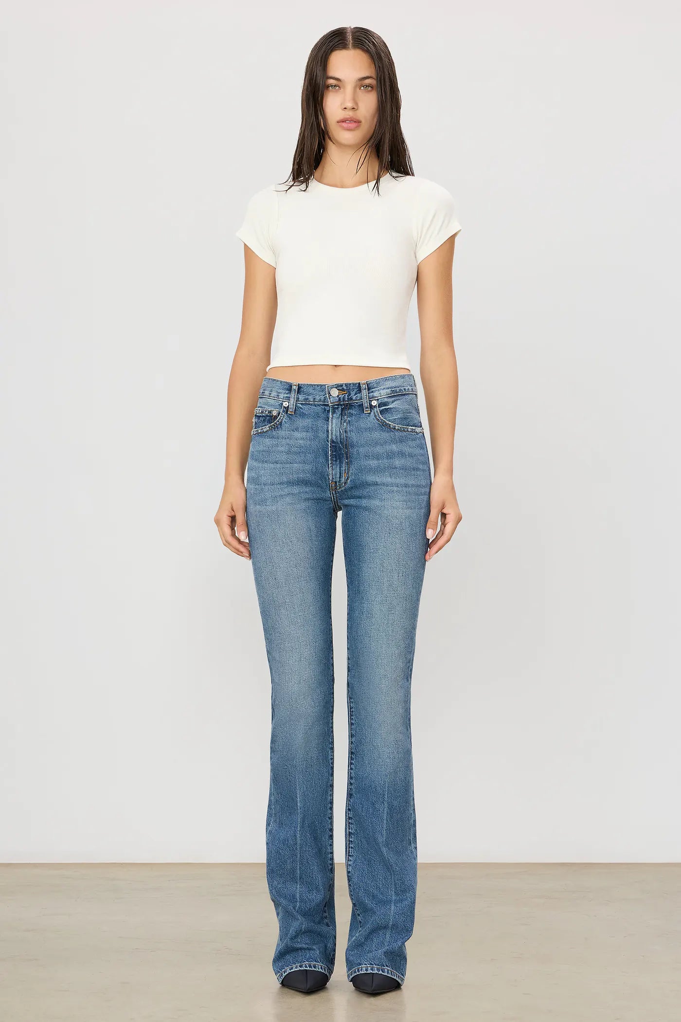 Chloe Straight Leg in Medium Indigo