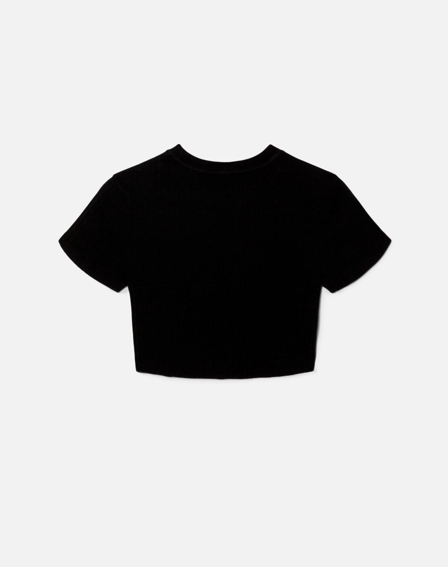 Cropped 60S Slim Tee in Black