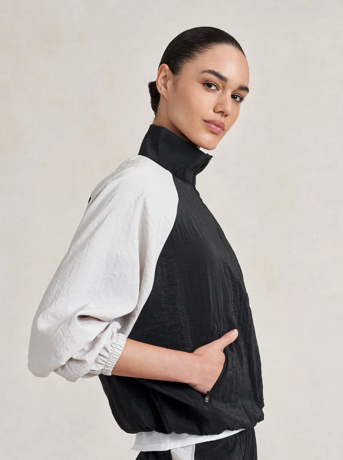 Crosby Jacket in Black/Stone