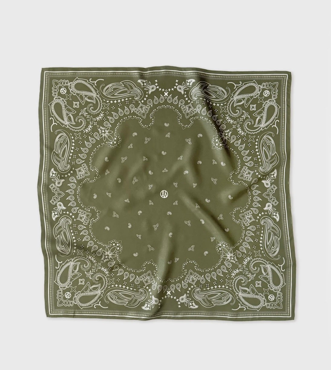 Paisley Scarf in Olive Green