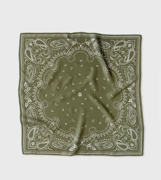 Paisley Scarf in Olive Green