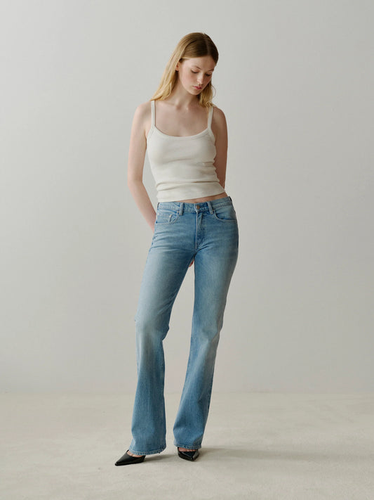 Bella Slim Boot Mid-Rise in Sky Castle