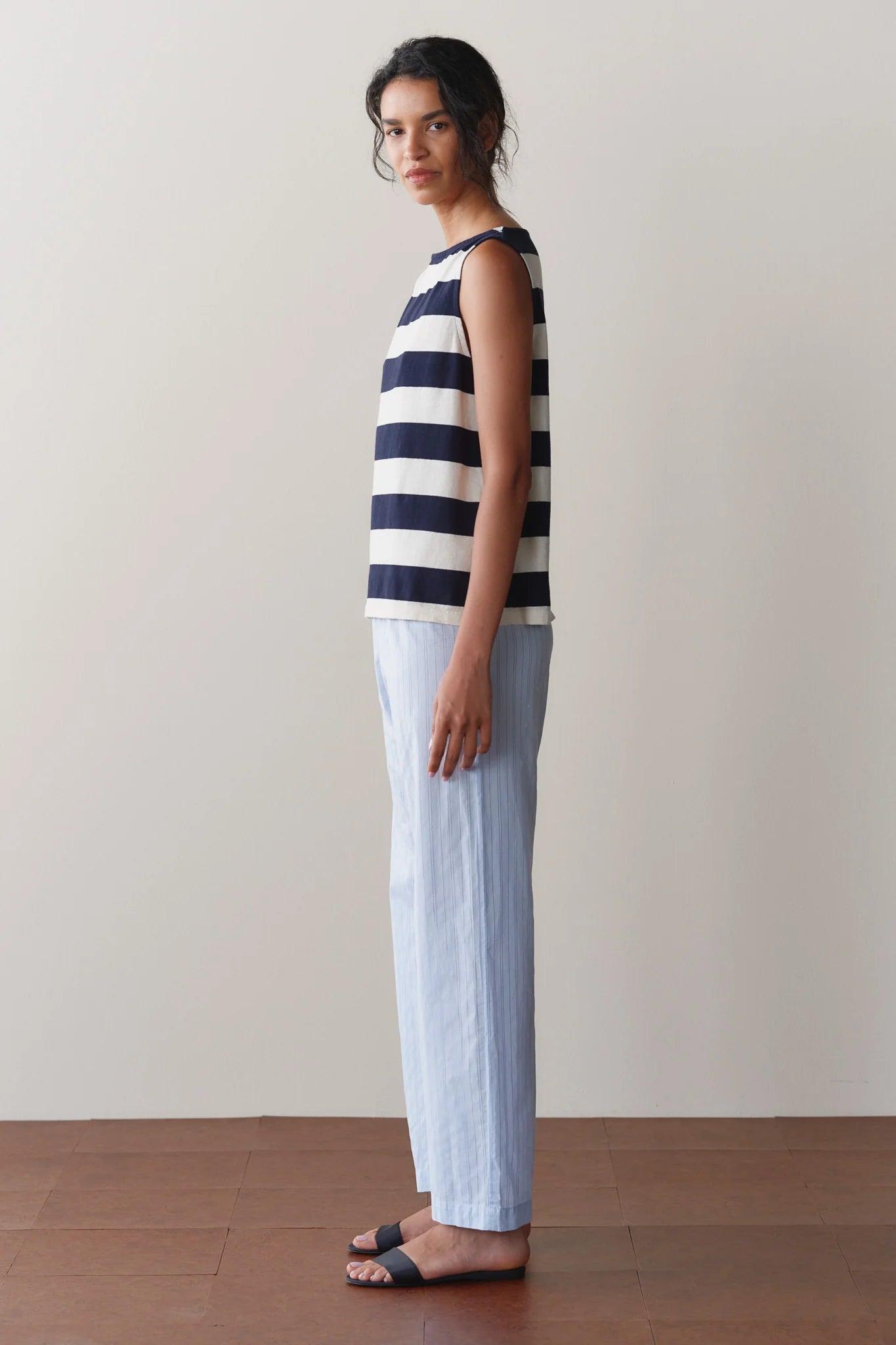 The Eyelet Pop Simple Crop Pant in Cloud