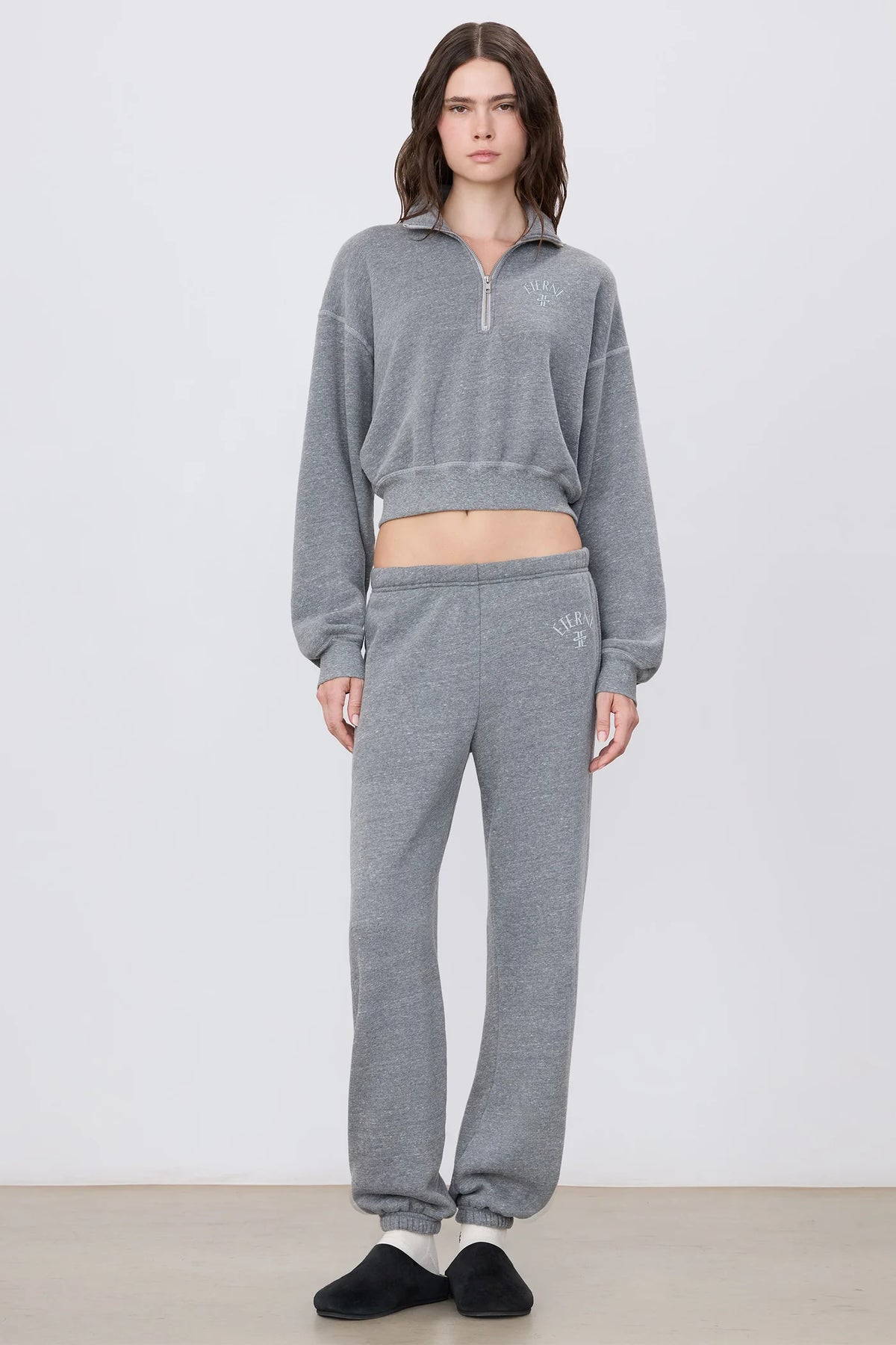 Boyfriend Pocket Sweatpant in Dark Heather Grey