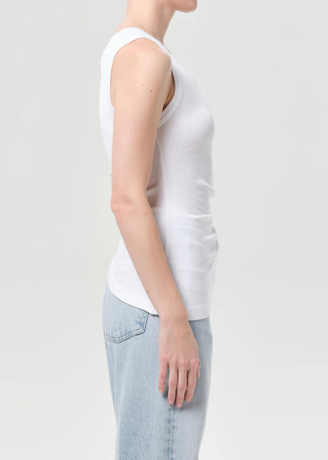 Twisted Poppy Tank in White