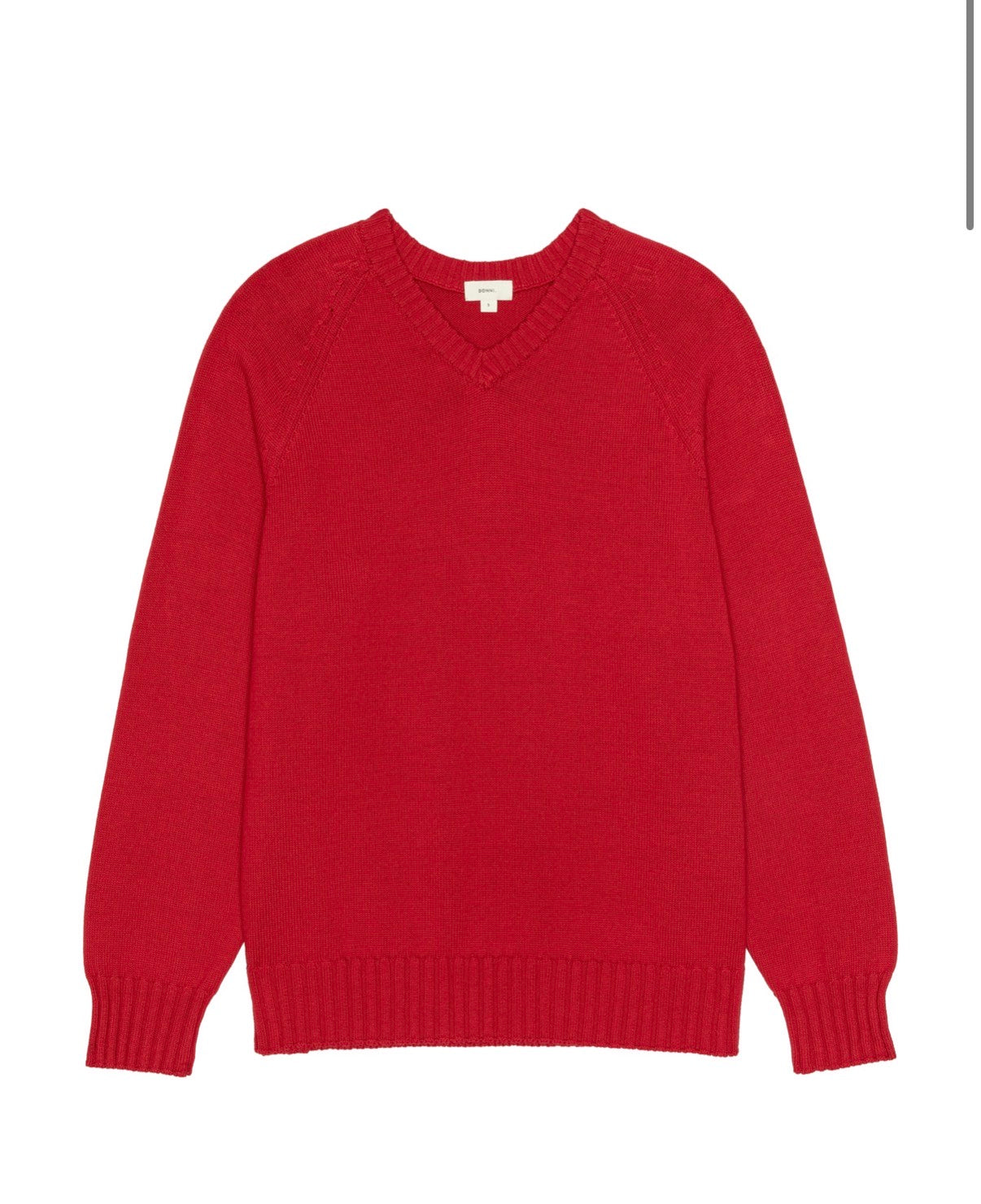 The Cotton Knit V-Neck Sweater in Bell Pepper