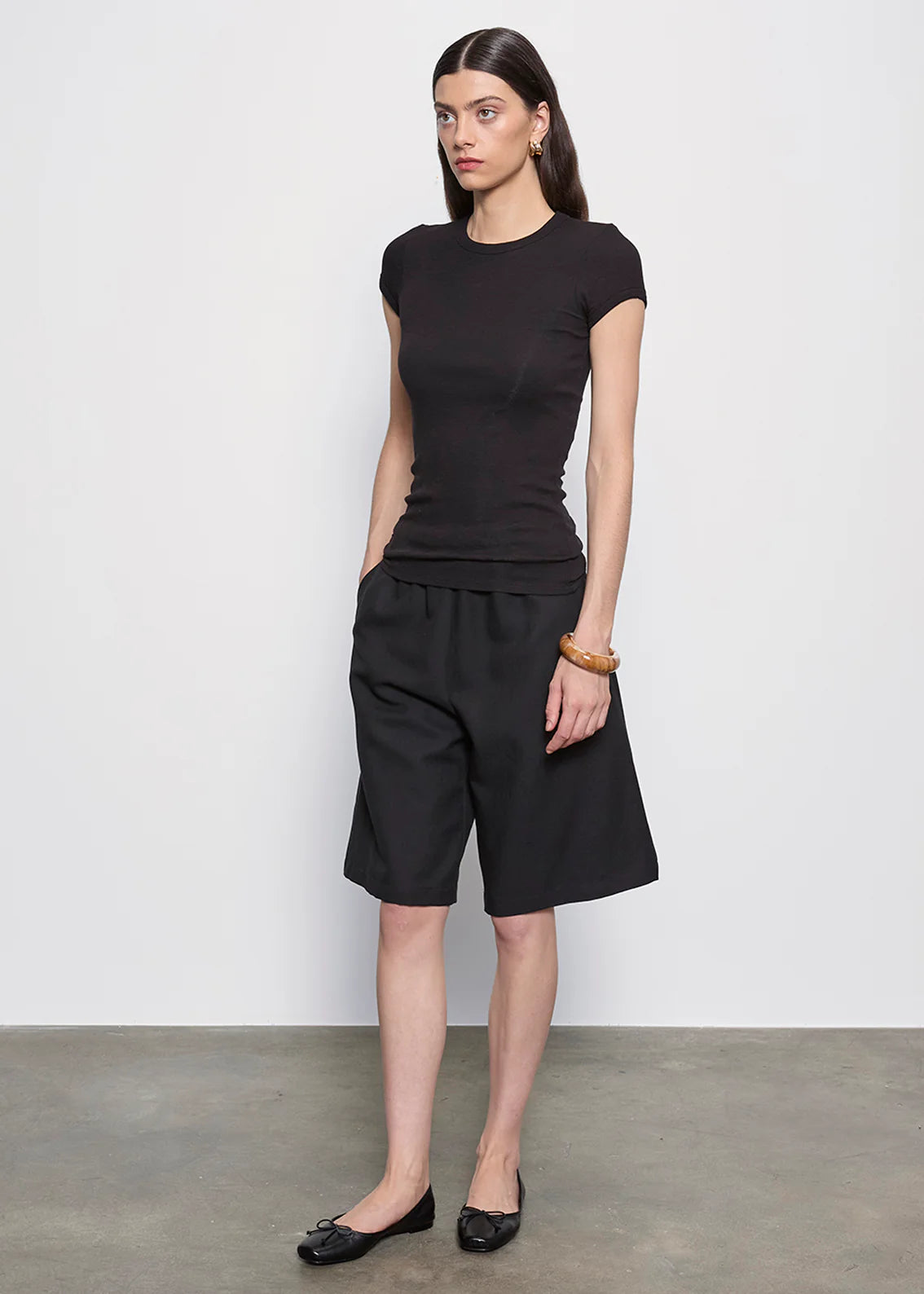 Twill Bermuda Short in Black