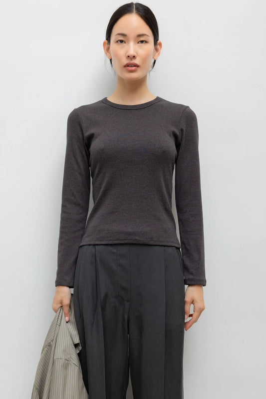 Nando Slim Fit Long Sleeve in Hickory Melange
