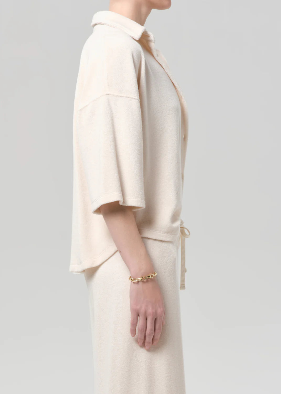 Francis Knit Shirt in Cream