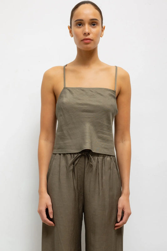 Daniel Square Neck Tank in Cypress