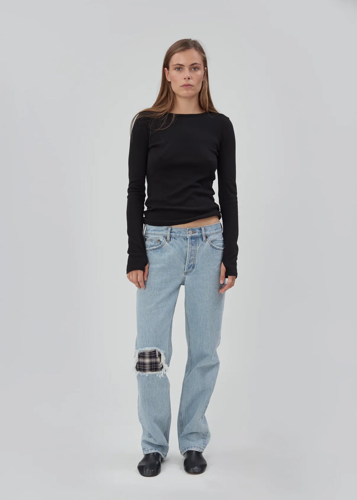 Life Jean in Blue Patched