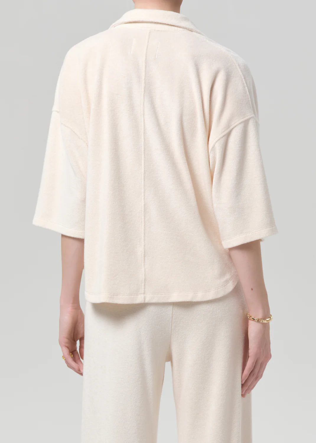 Francis Knit Shirt in Cream