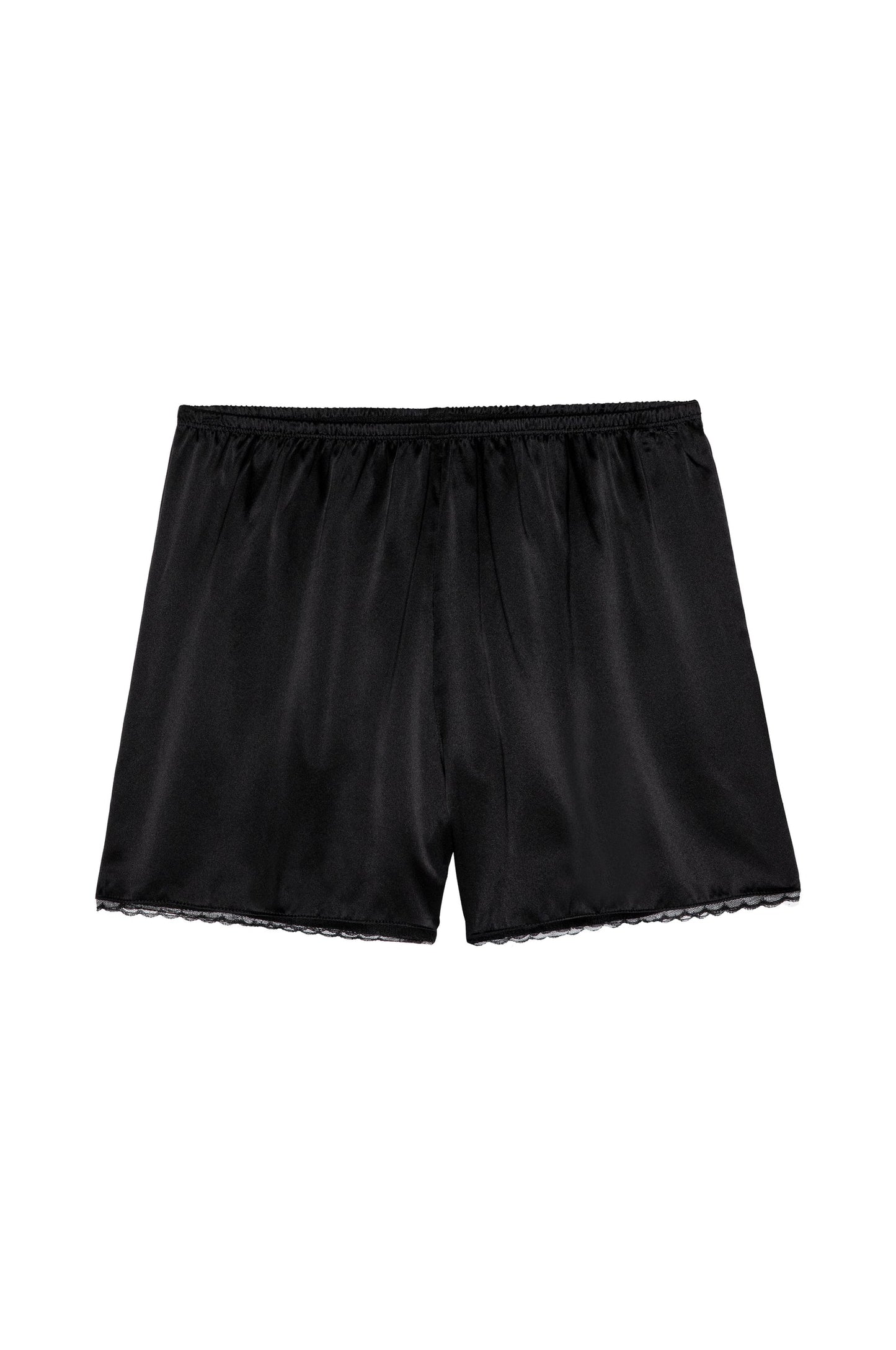 The Silk Lace Tap Short in Jet